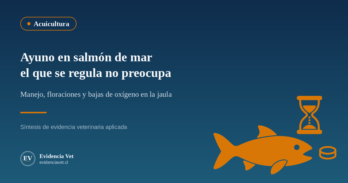 Ilustración sobre ayuno inducido y voluntario en salmón del Atlántico cultivado en jaulas de mar
